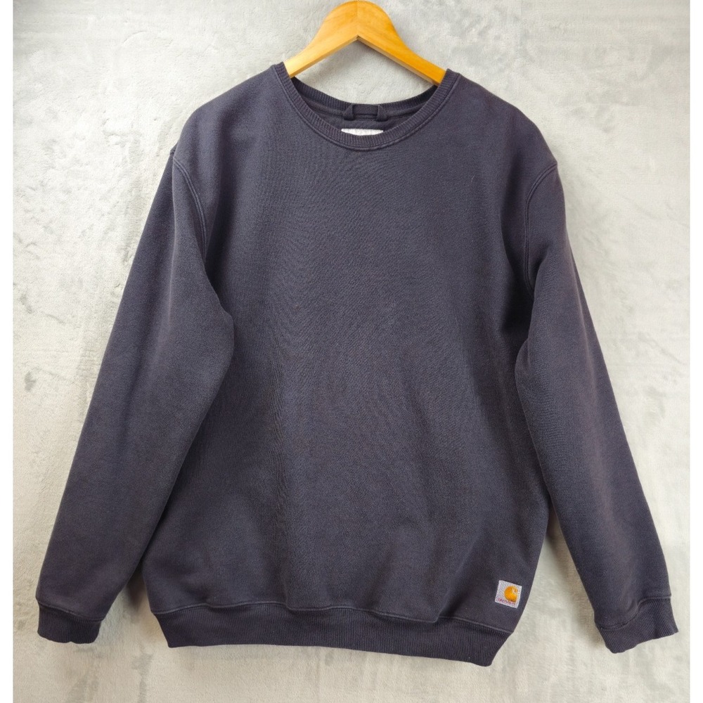 VINTAGE Carhartt Sweatshirt Crew Neck Men Size Large Black K186 Heavyweight